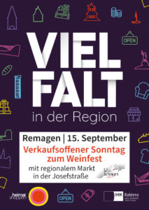 Verkaufsoffener Sonntag zum Weinfest 2024 in Remagen